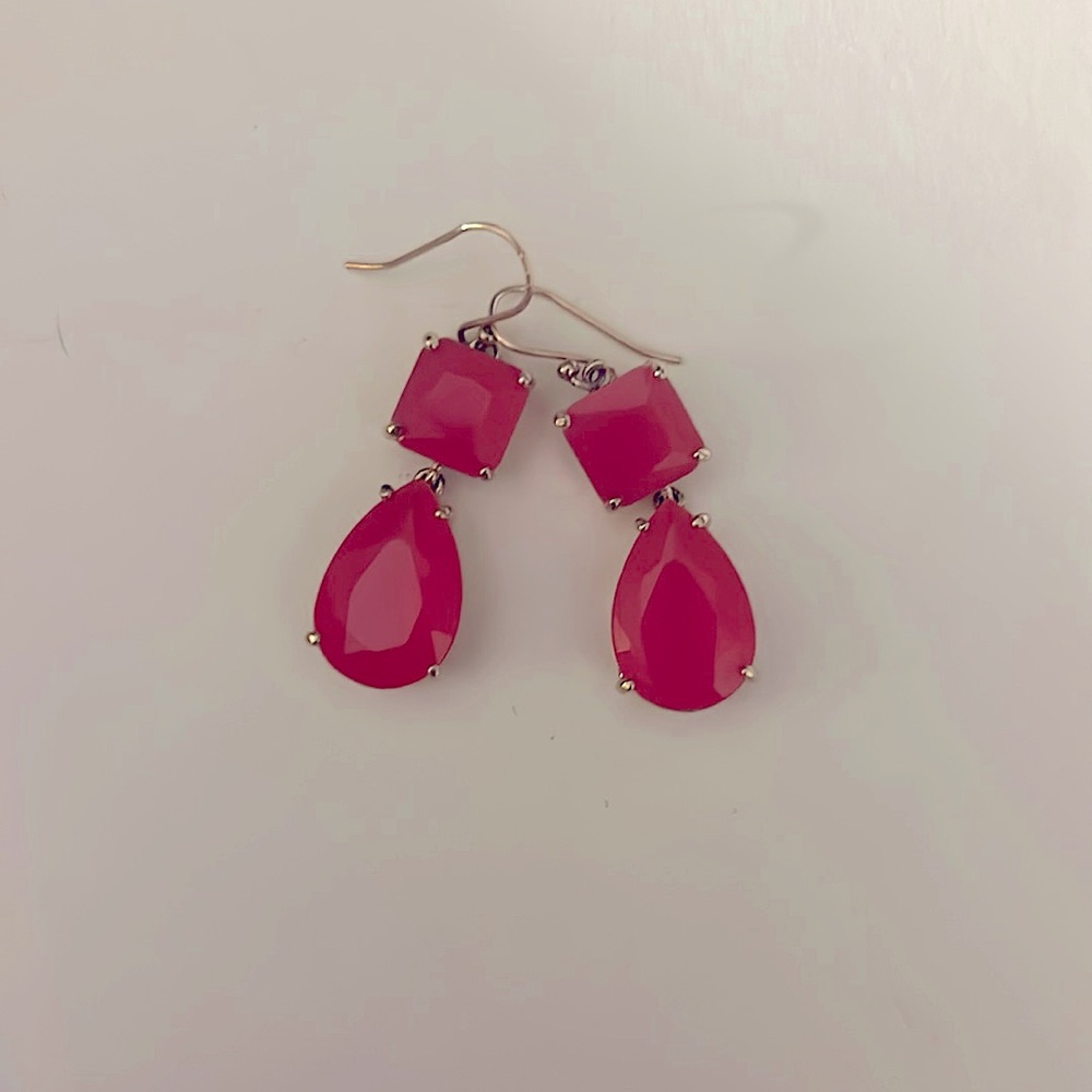 Kate Spade gumdrop fuchsia earrings